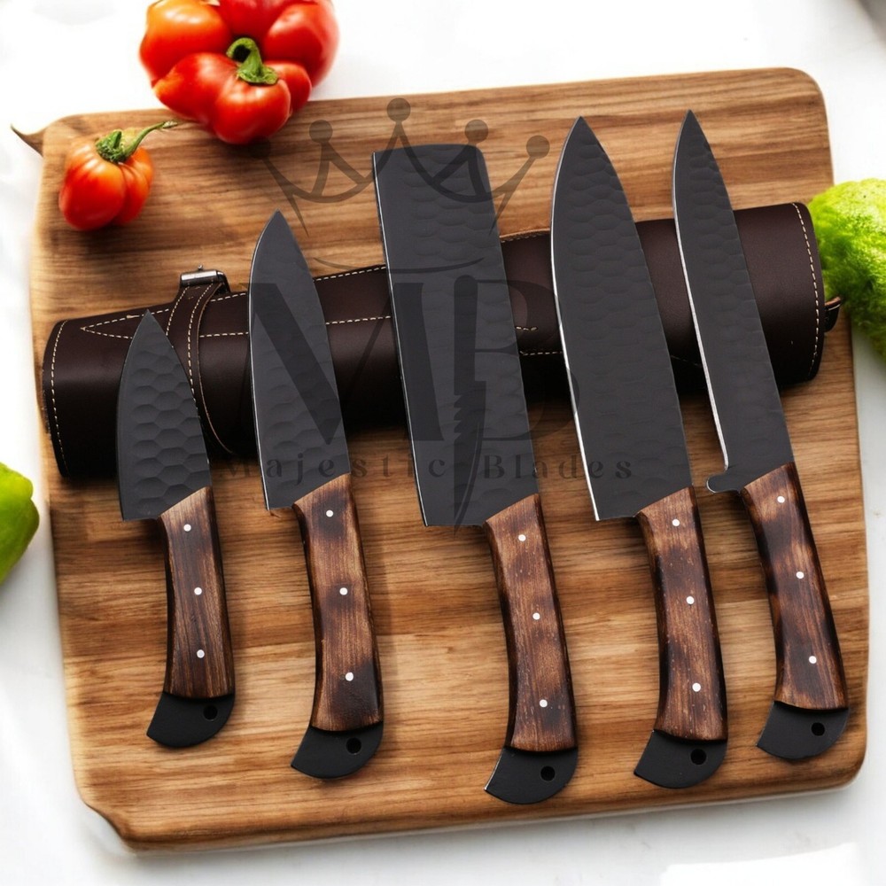 HANDMADE DAMASCUS STEEL CHEF KNIFE SET KITCHEN KNIVES SET RAZOR SHARP