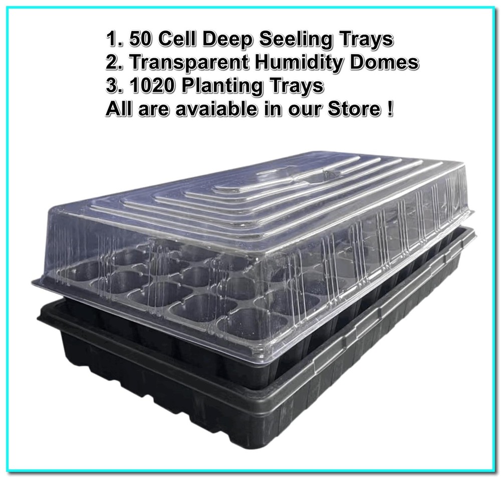 RooTrimmer 50 Cell, 10pcs-Pack Thick Durable Seedling Plastic Nursery Trays (...