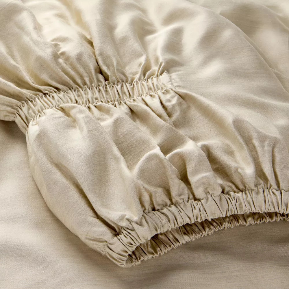 Queen 400 Thread Count Rayon from Bamboo Sheet Set Light Olive Green