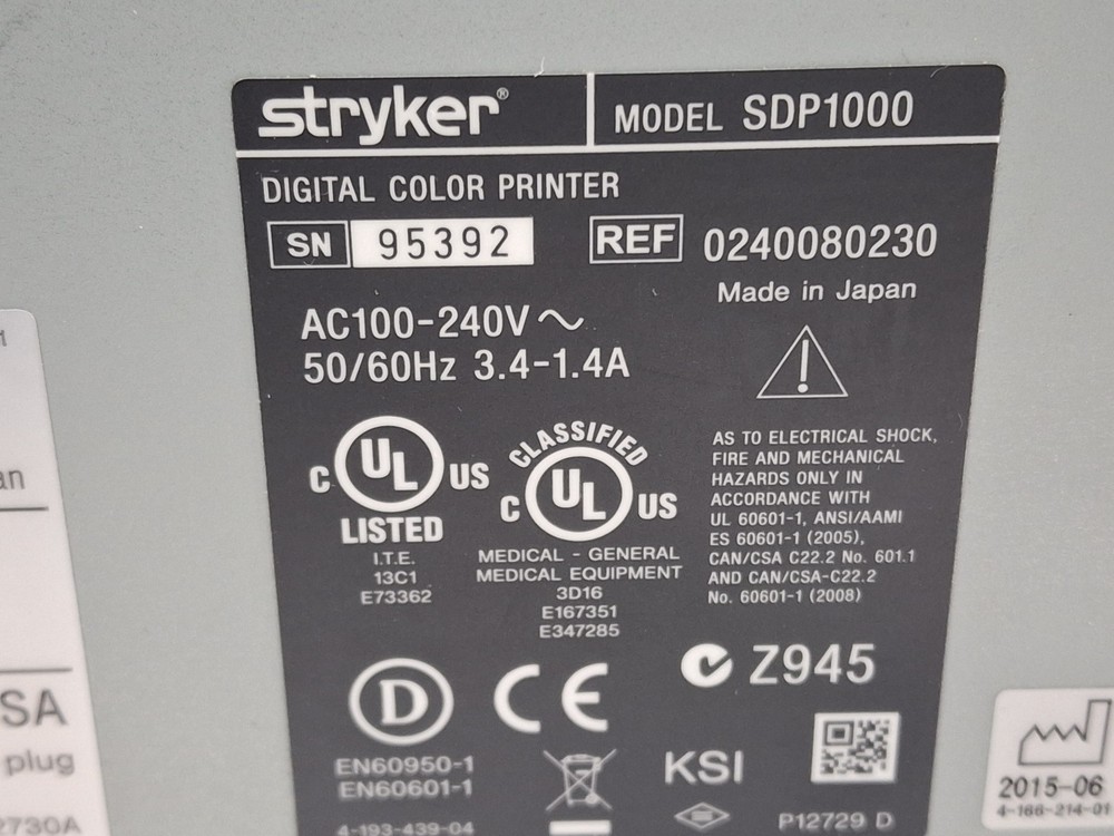 Stryker SDP1000 Digital Color Printer