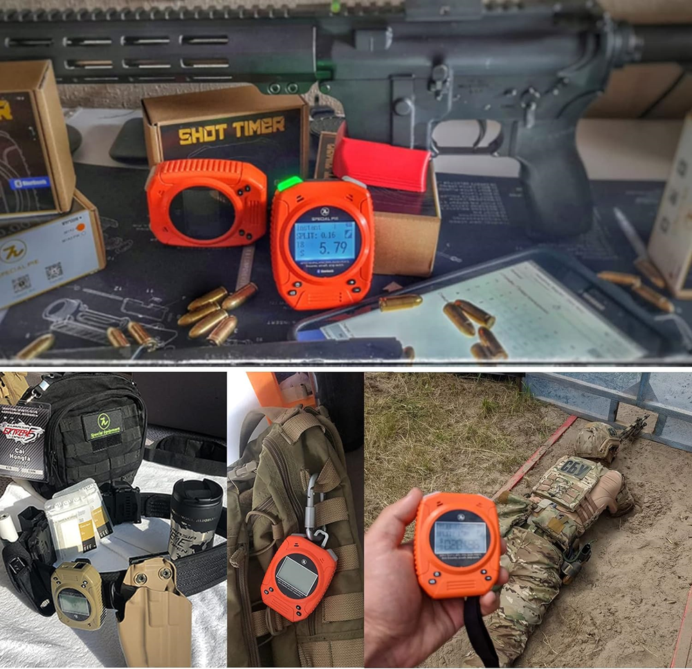 Indesign Tactical Shot Timer for Shooting - Practice Shooting Timer Dry Fire for