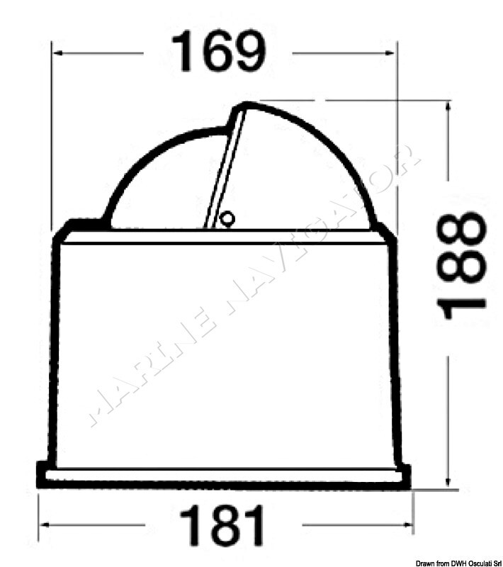 RIVIERA Boat Marine Compass 5" 130mm removable rose