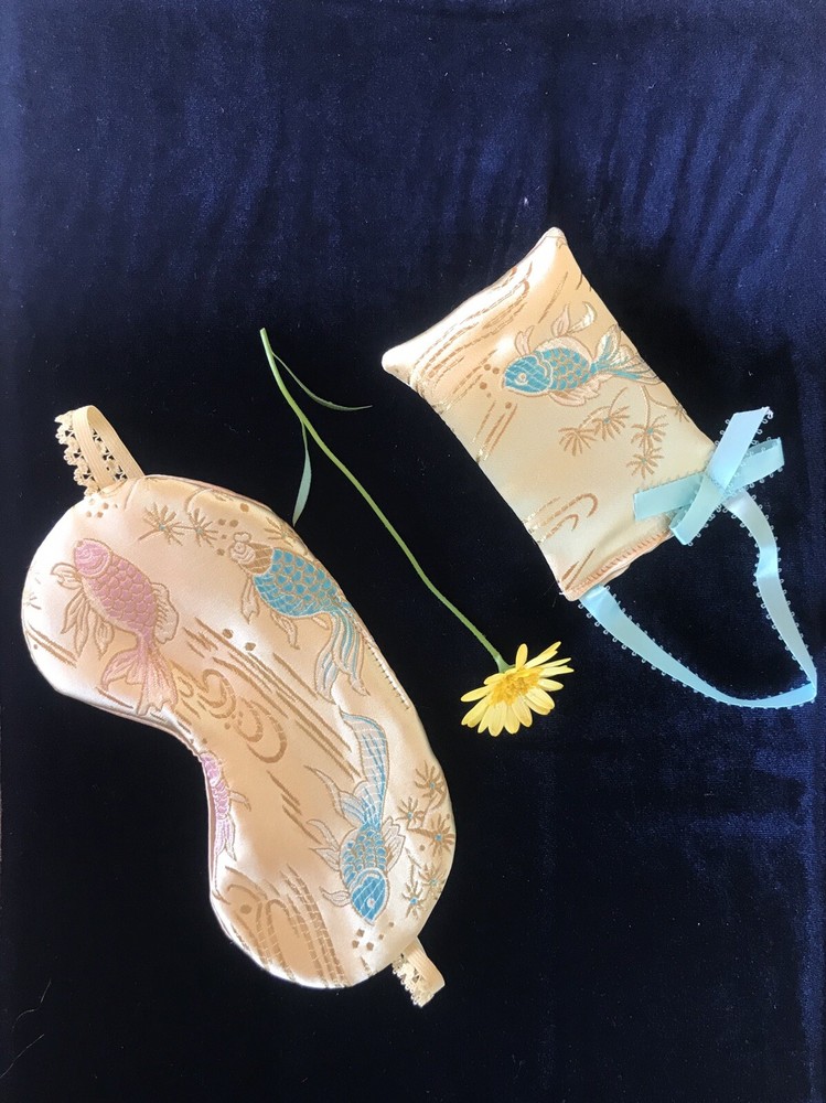Silk Sleep Mask and Matching Sachet Handmade