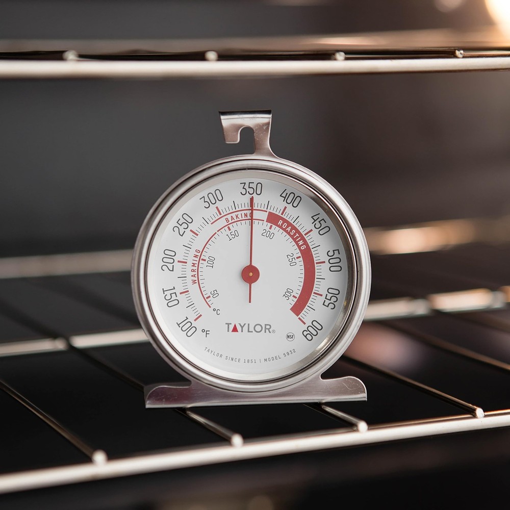 Large Dial Thermometer Silver Analog Temperature Gauge
