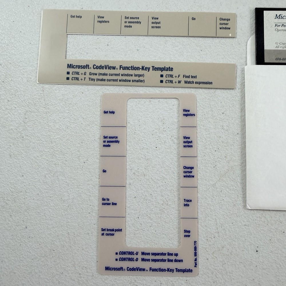 Microsoft Macro Assembler 5.0 MS-DOS Software 5.25" Diskette