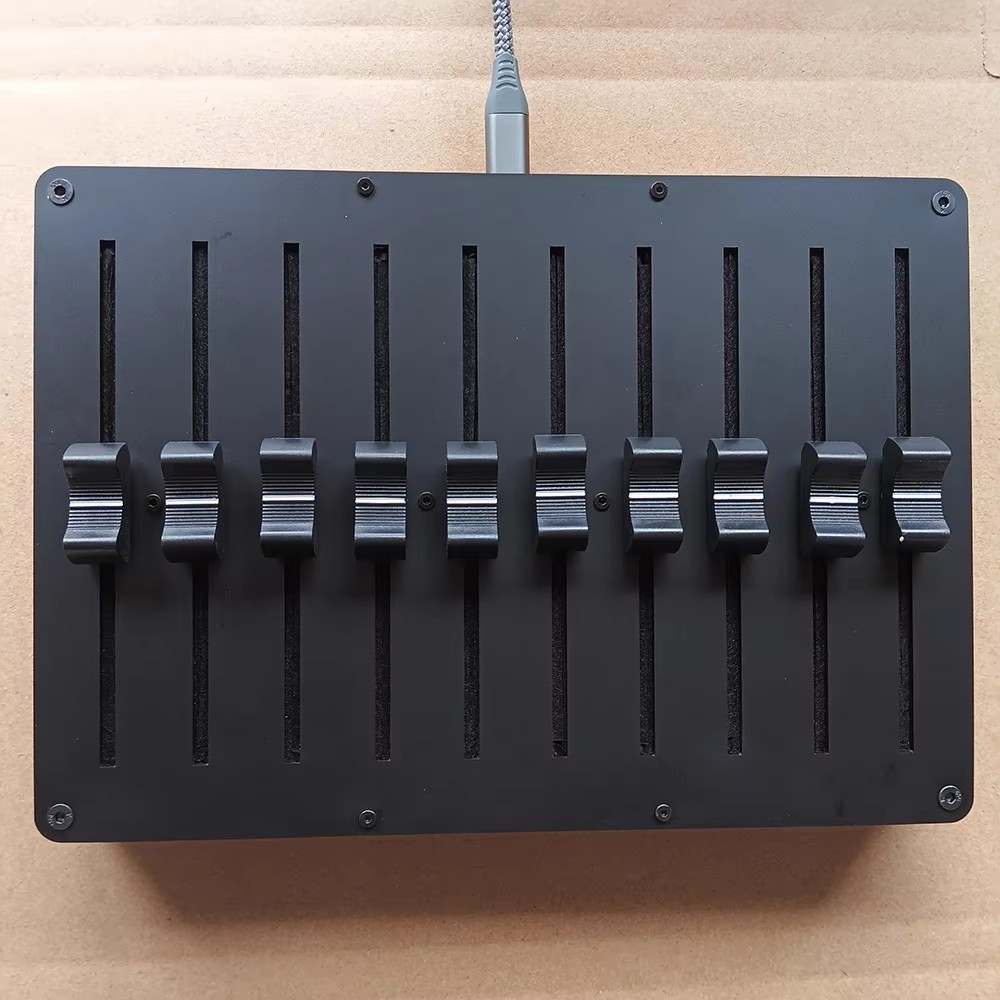 10-Channel MIDI Controller Fader - Customizable CC Messages, USB/Type-C for DAW