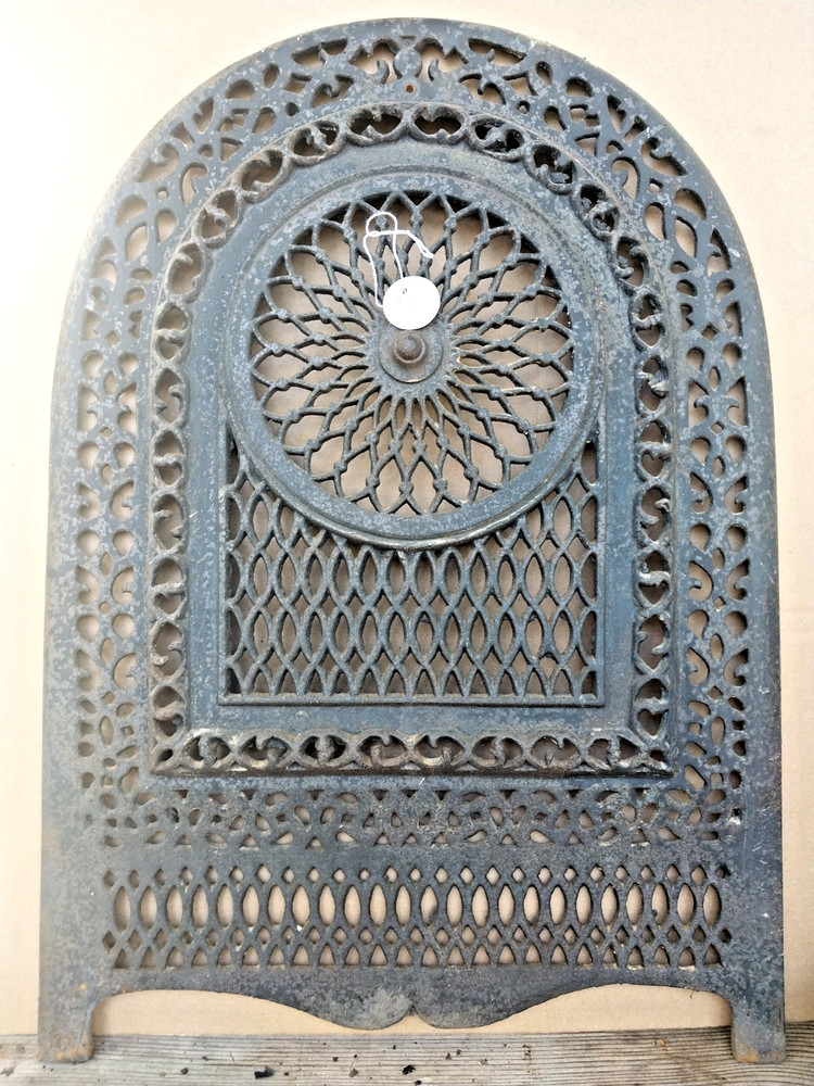 Victorian Cast Iron Grate Front Fireplace Arch Top Summer Front, Architectural#8
