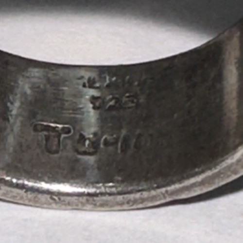 925 Sterling Silver Brick Wall Band Design Ring