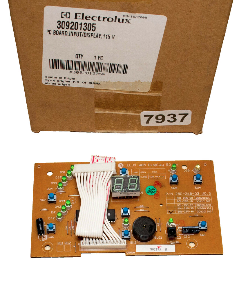 Electrolux 309201305 AC Control Board Input Display