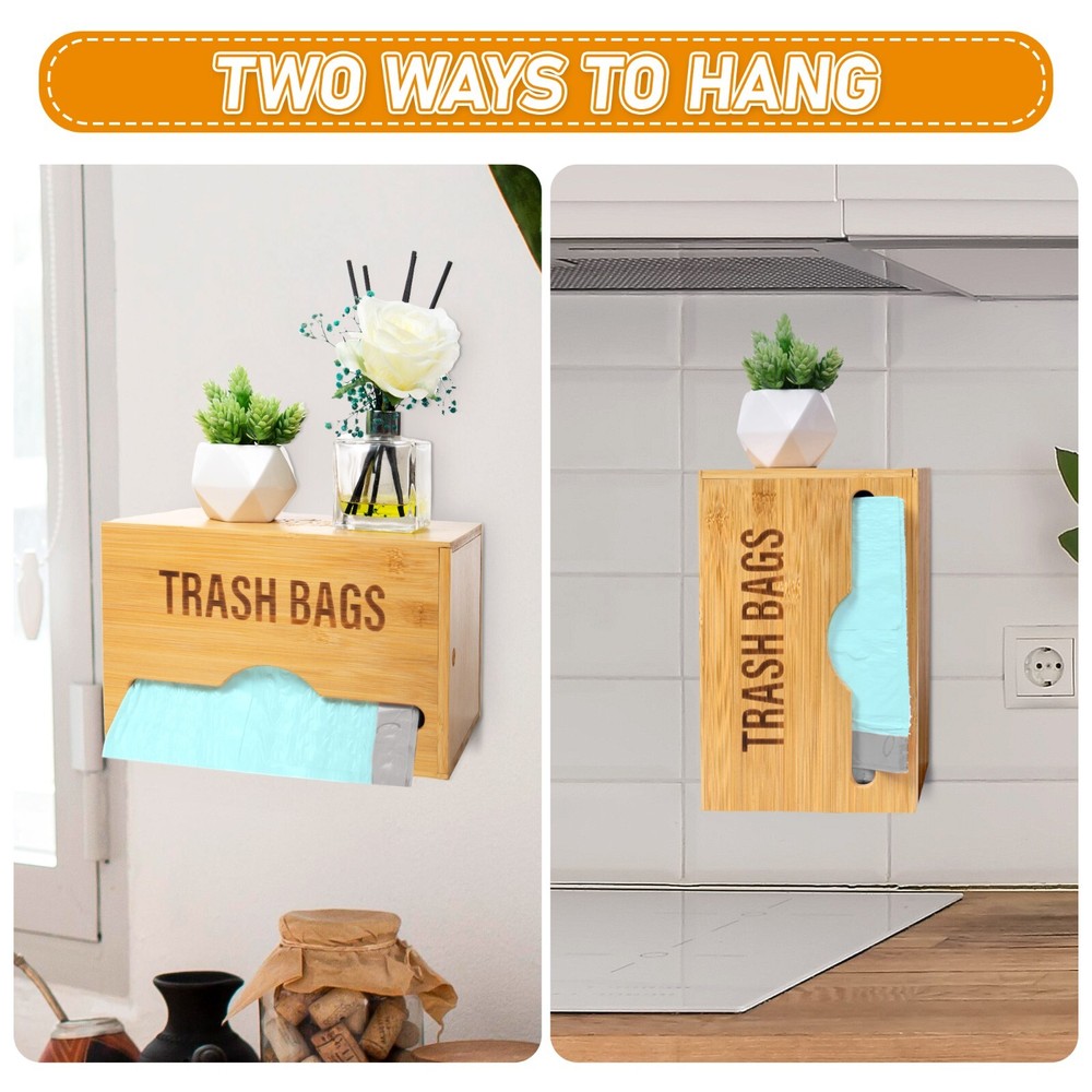 Plastic bag dispenser - kitchen trash bag holder-extra large trash bag dispenser