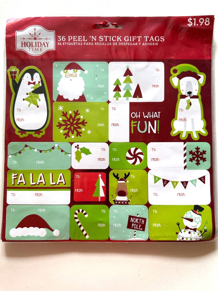 180 Peel n Stick Christmas Gift Tags Labels