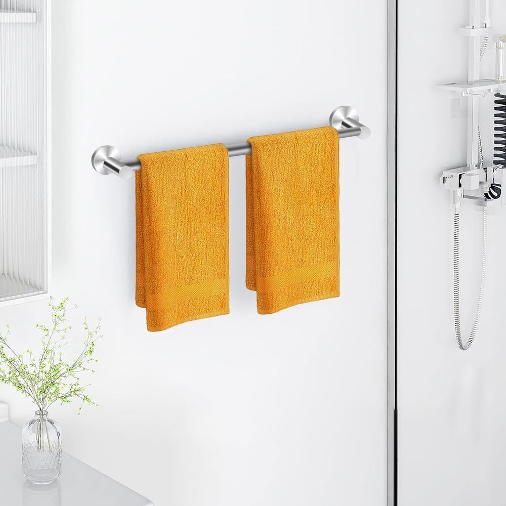 Adjustable Towel Rack for Bathroom Wall Mounted Rustproof Silver 1 Pack