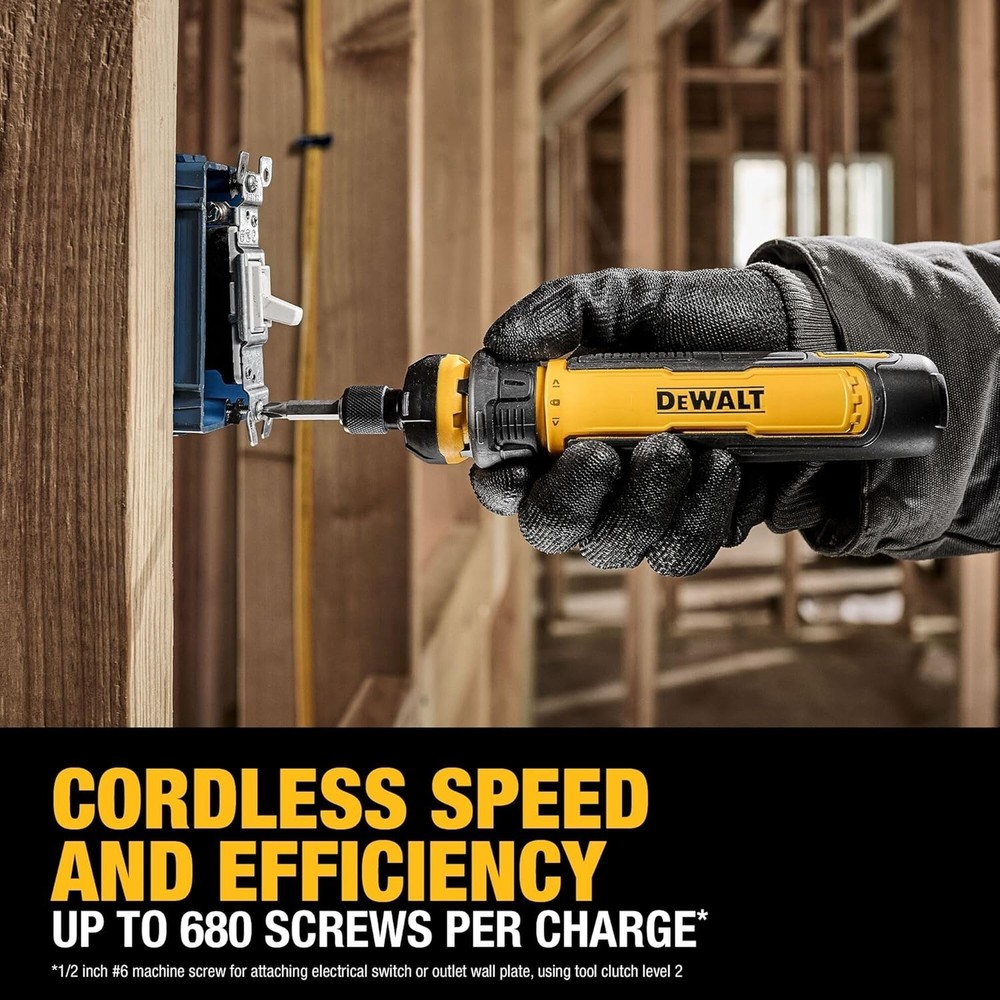 DEWALT Cordless Screwdriver with FLEXDRIVE Control and Screwdriving Bits