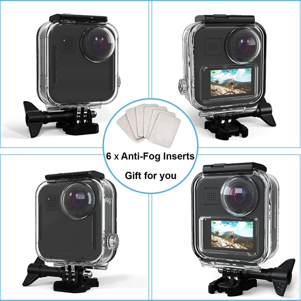 Touchscreen Waterproof Housing for GoPro MAX - Includes Mounting Kit