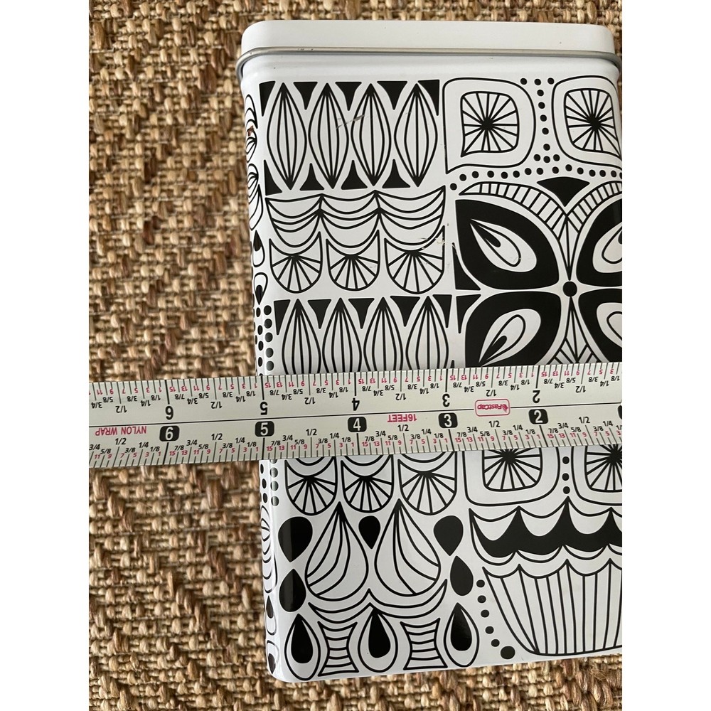 Set of 3 Ikea Black/White Scandi pattern Canisters nesting