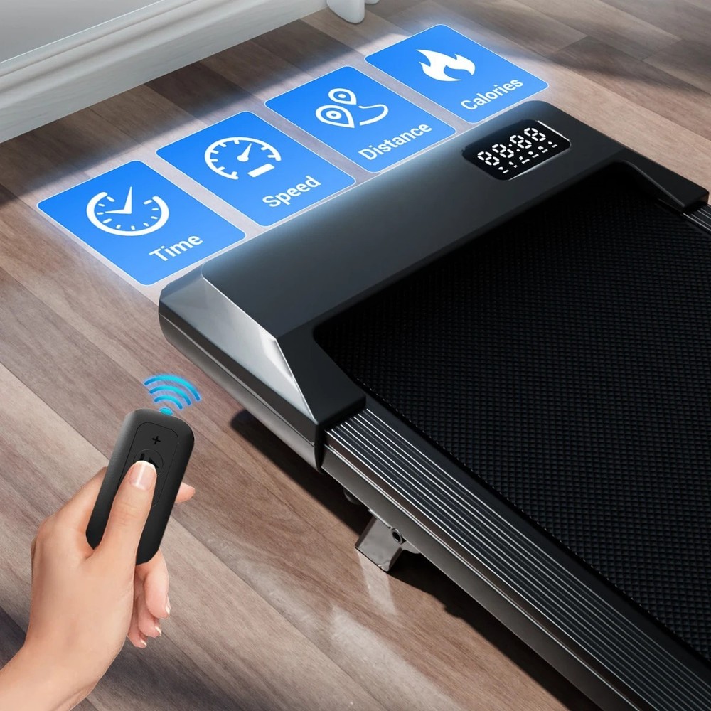 Foldable Under Desk Treadmill 2.5HP Walking Pad 300LBS LED Remote Quiet