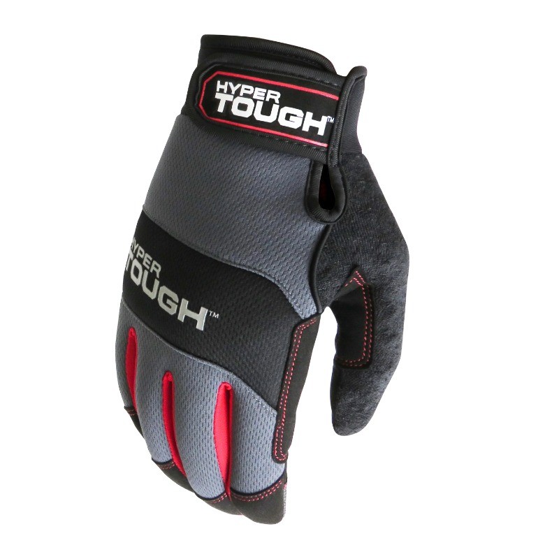 Hyper Tough High Dexterity Purpose Work Glove,Synthetic Leather Palm,Medium