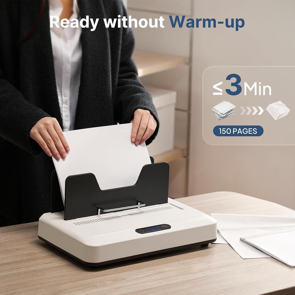 Thermal Binding Machine, No Preheat Time Heat Binding Device with 20PCS Covers
