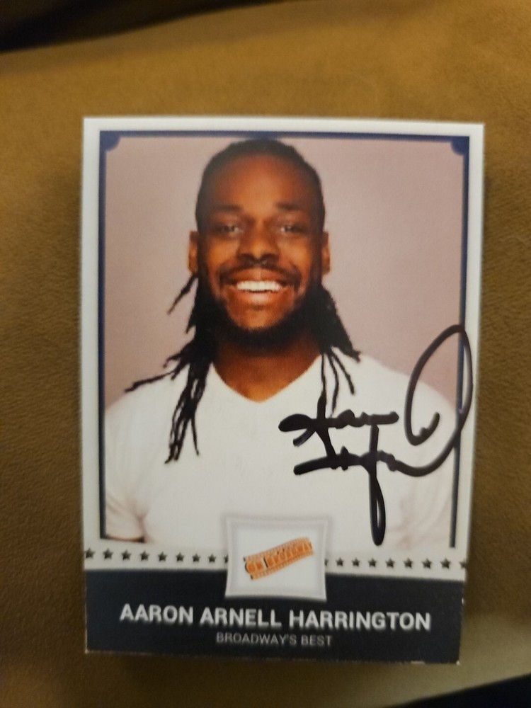 Broadway's Best Custom Signed Card - Aaron Arnell Harrington