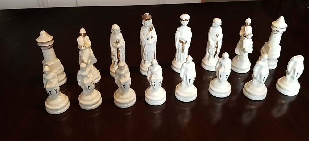 Renaissance Chess Pieces, Ceramic