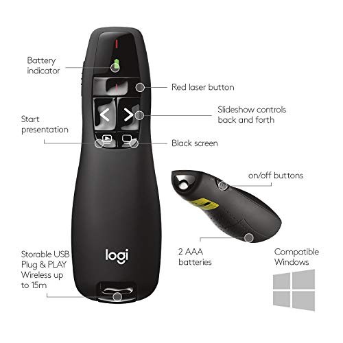 Wireless Presenter R400-BLACK-2.4GHZ -ARCA HENDRIX