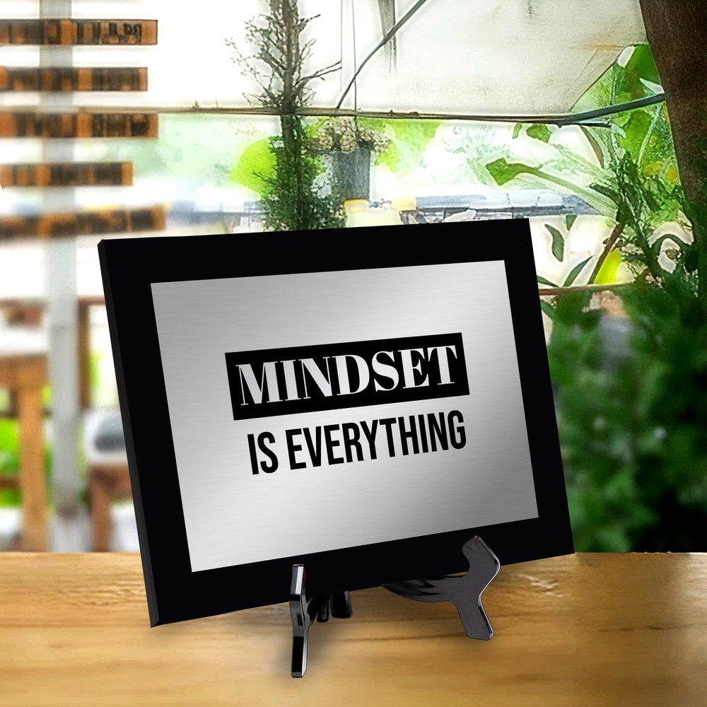 Mindset is Everything Decorative Wall Plaque | Easel Mount Option