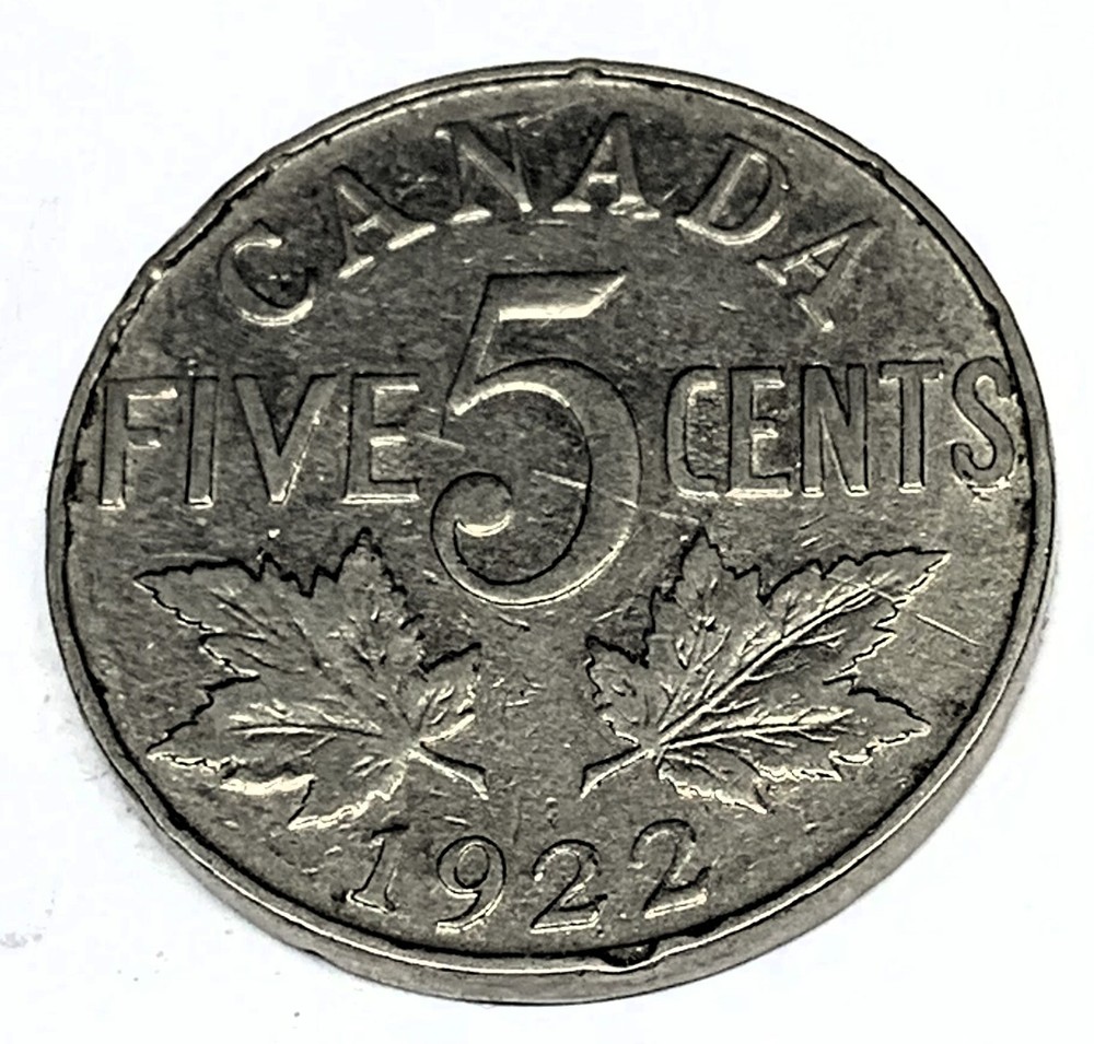 # C1540  CANADA    COIN,     FIVE CENTS   1922