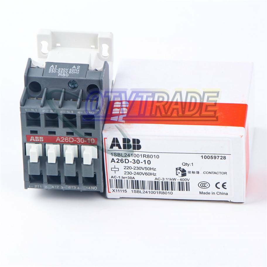 One ABB Contactor A26D-30-10 220-230V New