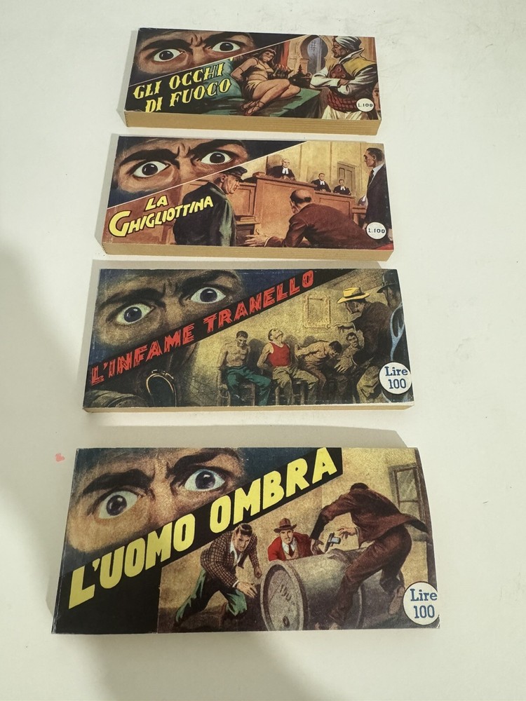 THE SHADOW MAN - COMPLETE SET 1-4 - STRIPES 1950 Anastatic Copies