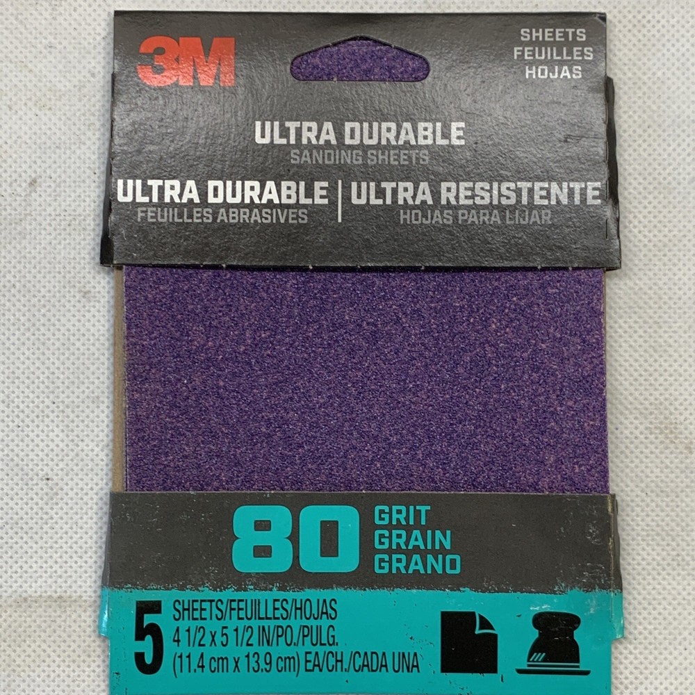 3M 27363 PACK (5) SHEETS ADHESIVE MEDIUM GRIT SANDPAPER 5985940
