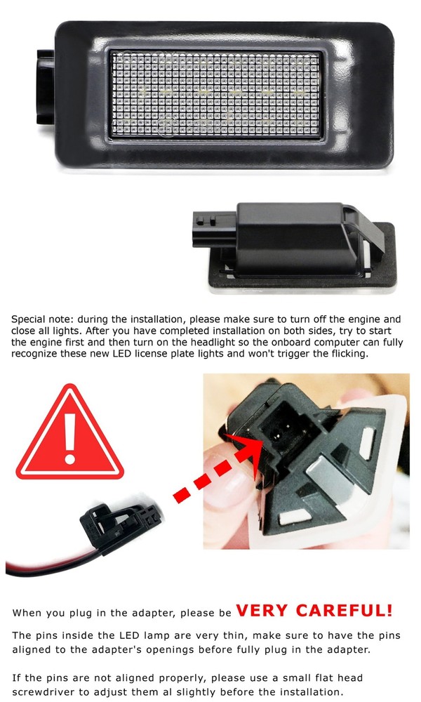 OE-Fit 3W LED License Plate Lights For 19/20-up Nissan Altima Sentra Versa Rogue