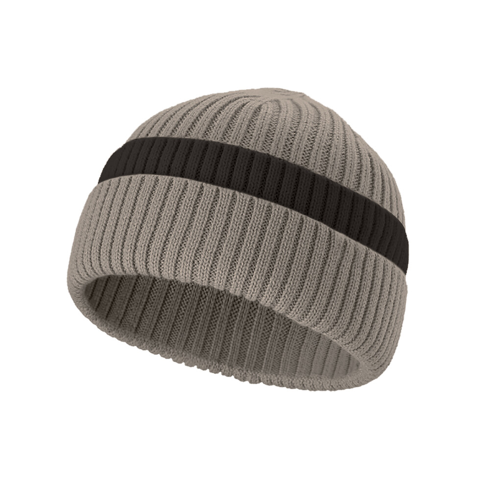 6 Packs Unisex Basic Beanie Hat Winter Warm Thermal Wool Chunky Knit Flap Stripe