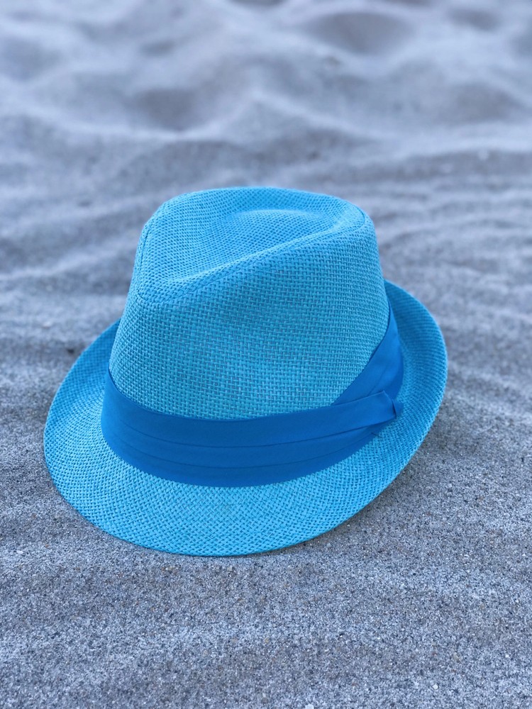 ‘Turquoise Sun’ Blue Sun Fedora Hat