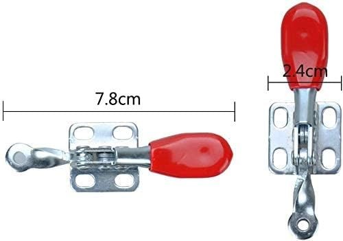 E-TING New 4PCS Hand Tool Toggle Clamp 201A Antislip Red Small,