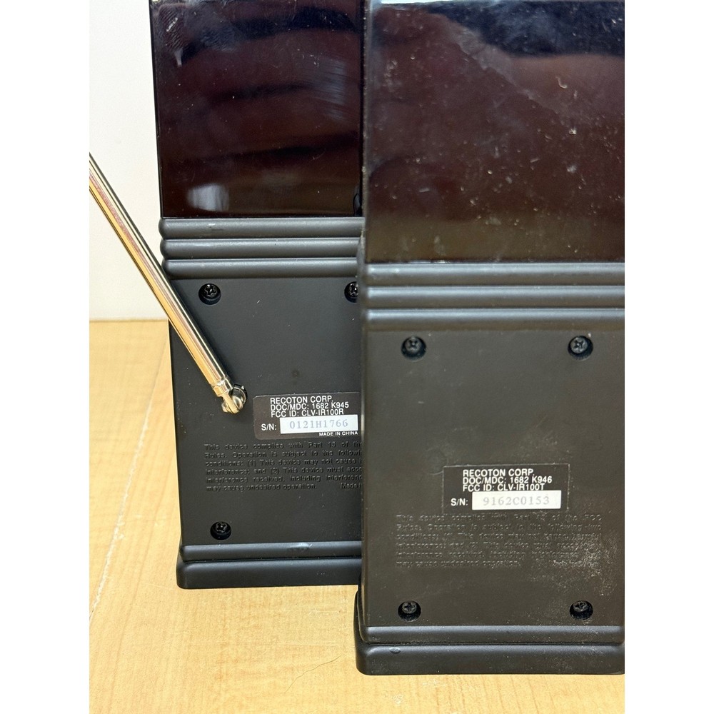 Recoton IR100 Wireless Infrared Remote Control Extender Transmitter Receiver Set