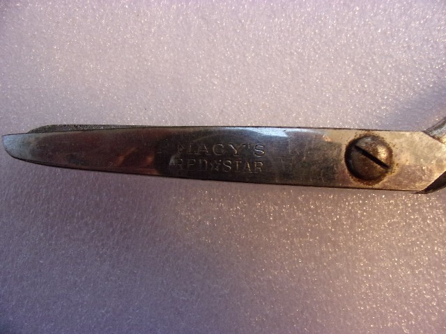 vintage Macy's red star scissors