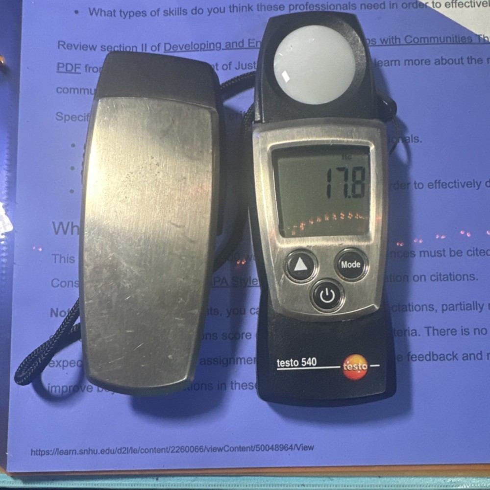 Testo 540 Light Meter Lux Meter