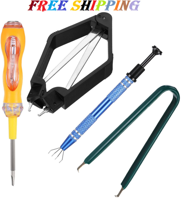 4 Pieces IC Chip Remover Tool IC PLCC Chip Extraction Tool Extractor Puller 4-Cl