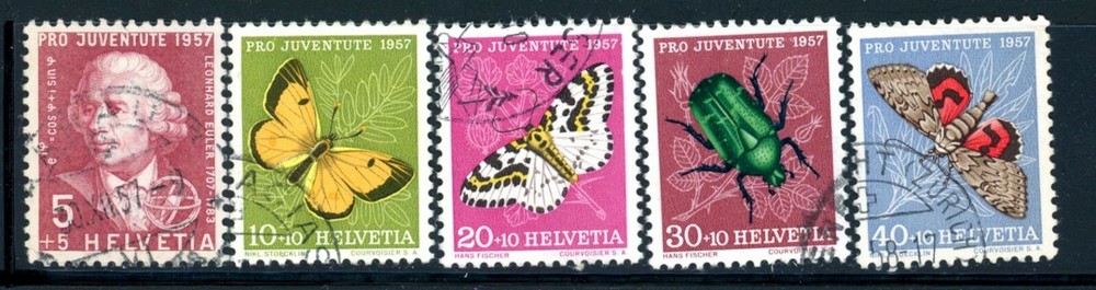 Switzerland Scott # B267 - B271 - Used - CV=$9.10
