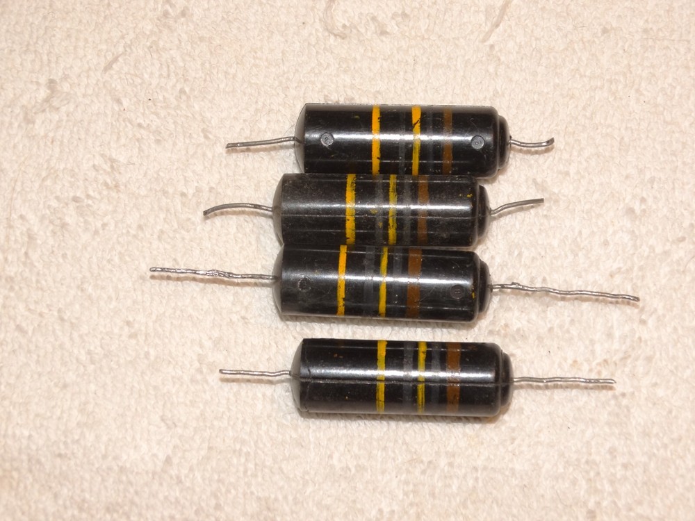 4 - Sprague Bumble Bee Capacitor Pulls .1 400v  *Vintage* #4
