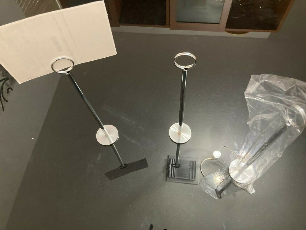 12" Chrome Menu / Card Holder