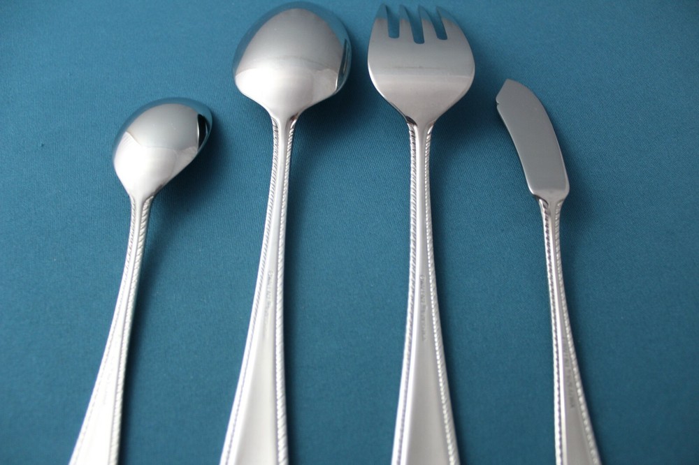 Wallace ASHCROFT Serving (4pc Set) Tablespoon Butter Fork 18/10 Stainless China