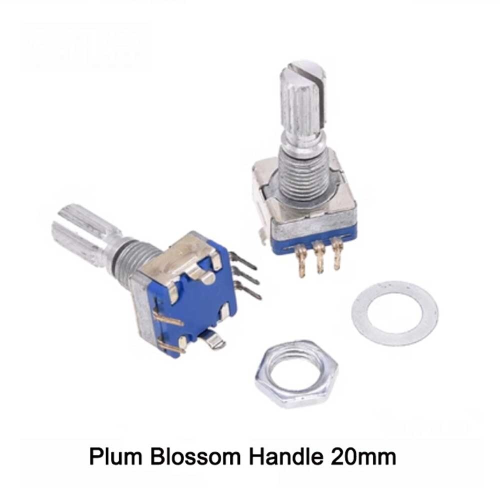 10pcs Rotary Encoder&Switch EC11 Audio Digital Potentiometer Knurled Handle 20mm