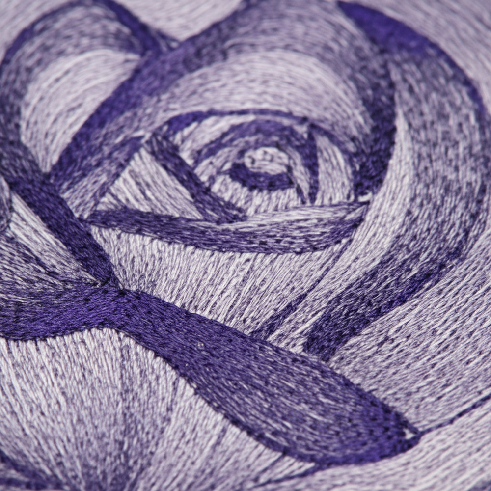 Elegant Etching Rose Embroidered Patch