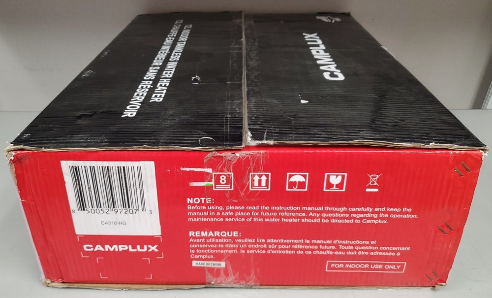 CAMPLUX CA318NG-N1 Smart 3.18 GPM Tankless Water Heater With Vent Pipe