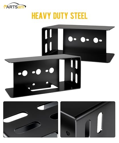 1 Set Rectangle Black Trailer Tail Light Mounting Box Left Right and License