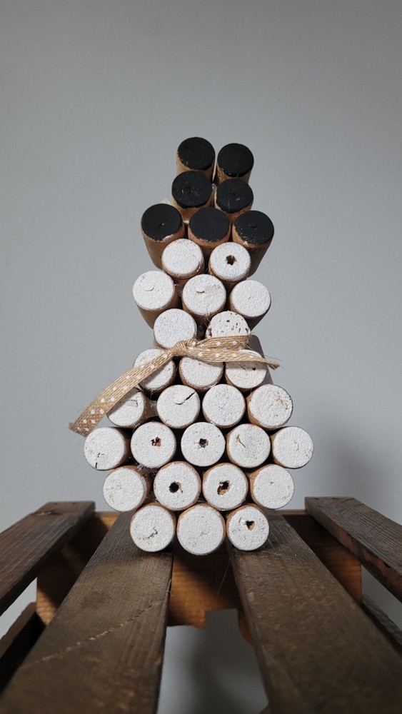 Upcycled Wine Cork Snowperson