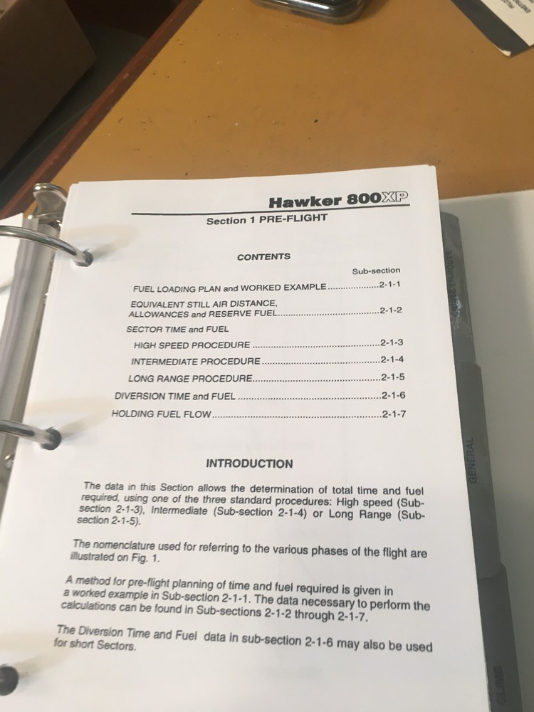 Hawker Beechcraft 800XP Air Crew Performance Manual