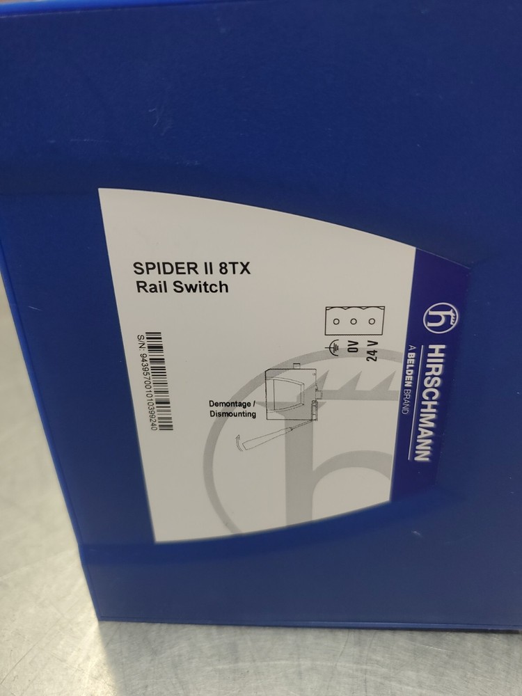 Hirschmann SPIDER ll 8TX Rail Switch Ethernet 24V. 3D-7