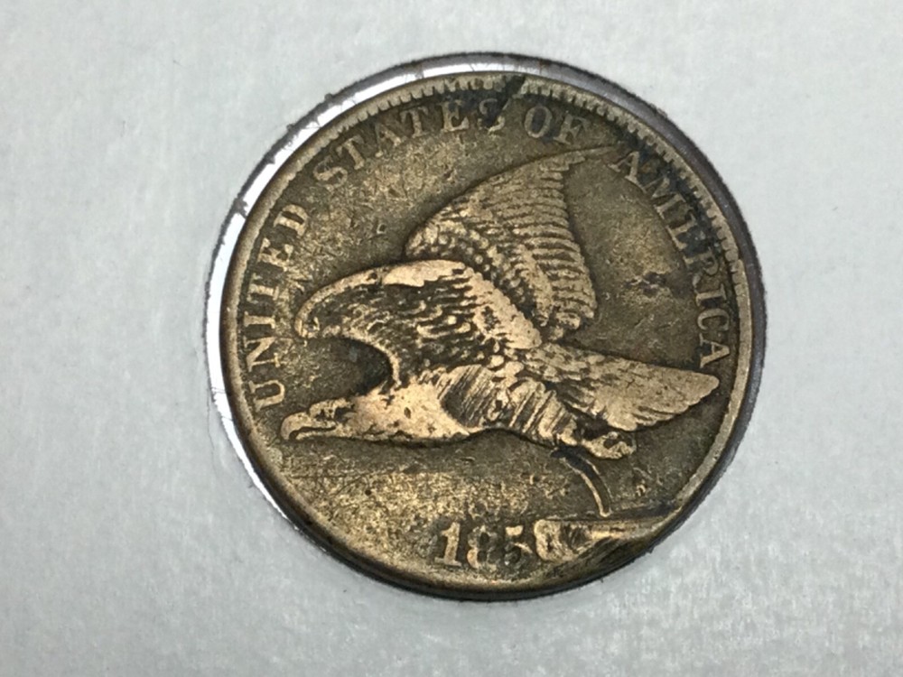 1858 Flying Eagle Cent small letters in very fine